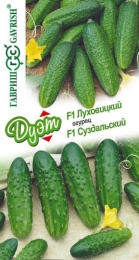 Огурец Луховицкий F1 10шт. + Суздальский F1 10шт. цветной пакет серия Дуэт Гавриш