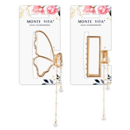 Краб для волос Monte Vita с подвесками, золотистый ассорти, 7,5см 457019