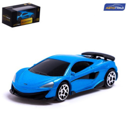 Машина металлическая McLaren 600LT 1:64 7х2,8х2см, синий, в коробке Автоград 7153004