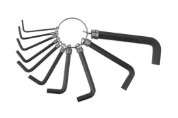 Ключи имбусовые набор 10шт. 1,5- 8мм оксидированные HEX,  на кольце Dexx 27403-H10