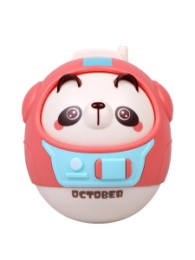 Неваляшка музыкальная пластиковая 12см Панда, в коробке Жирафики 940054