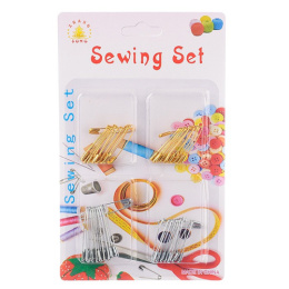 Набор булавок металлических  48шт. хром/золото на листе FD-004/524042