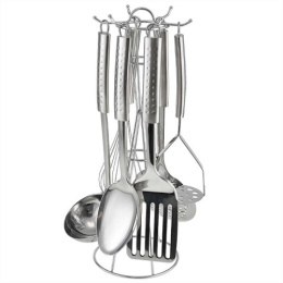 Набор кухонных принадлежностей из нержавеющей стали 7 предм. на металлической подставке Webber BE-1680/7