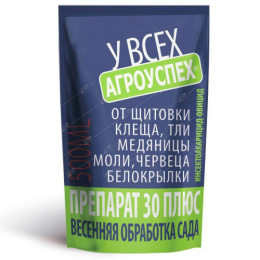 Препарат 30 плюс Био  500мл для весенней обработки сада от зимующих вредителей, дой-пак TUT Bio