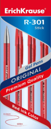 Ручка гелевая ErichKrause красная 0,5мм R-301 Original 42722