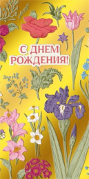 Открытка-конверт для денег С Днем рождения 7.0000635