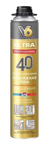 Пена пистолетная  "V6" 600гр. всесезонная (ULTRA) 01-01-52