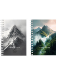 Блокнот А6  80 листов Горные пейзажи и вдохновение, гребень 80-3753