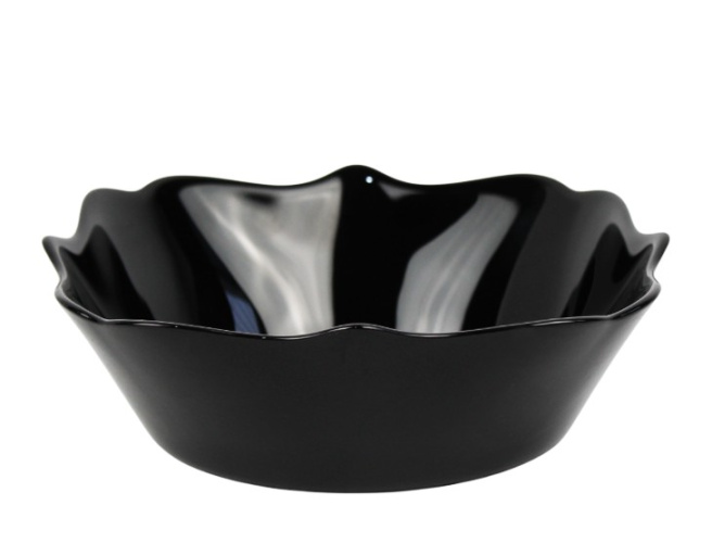 Салатник стеклокерамический квадратный 160мм/450мл черный Фокус 100ч-скв7