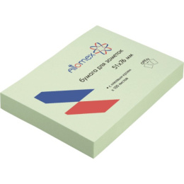 Блок самоклеящийся 76х51 зеленый 100 листов Attomex 2010708