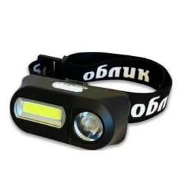 Фонарь налобный аккумуляторный светодиодный 2LED х 3Вт Облик 2082