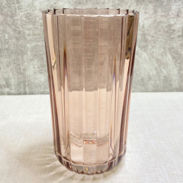 Ваза для цветов стеклянная h-19см Магия Пудровая, в инд/у Декостек 2395-Н5