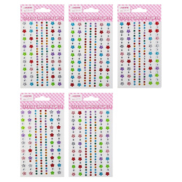 Наклейки Стразы акриловые Devente Flowers and Diamonds, 9,5х15мм, ассорти 8004134