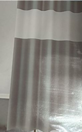 Штора для ванной полиэстер 180х180см 12 колец Gini IC-01 серый