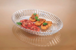 Блюдо стеклянное овальное Санта (Santa) 270х200х30мм, в п/у Kaveh 1186