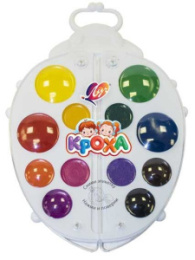 Акварель 12 цветов Луч Божья коровка, без кисточки 32С 2077-08