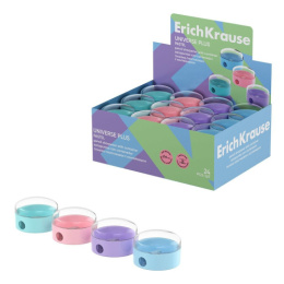 Точилка пластик с контейнером ErichKrause Universe Plus Pas, 1 отверстие 60013