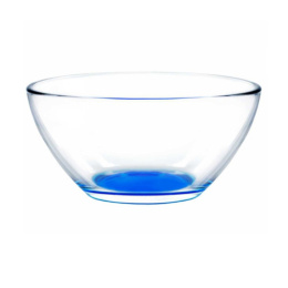 Салатник стеклянный малый 110мм/250мл цветное дно микс Декостек 322/1-Н9