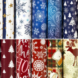Бумага оберточная 100х70см 105г/м2 Золотая сказка. Red & Blue ассорти 591909