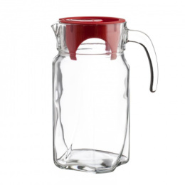 Кувшин стеклянный Luna 1,7 л с красной крышкой, в п/у Pasabahce Бор 43544