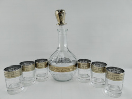Набор стеклянный  7 предметов (графин - штоф + 6 стопок) Нэро, в п/у Gid Glass GN02/01+GN1022/06 ch