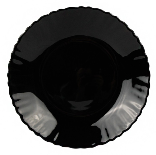 Тарелка стеклокерамическая мелкая 190мм черный Фокус 100ч-твч7,5