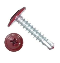 Саморез с п/ш со сверлом 4,2/75 RAL 3005 (красное вино) 283-42753005