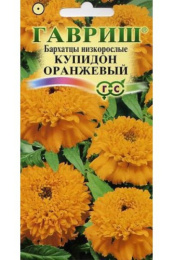 Бархатцы прямостоячие (Тагетес) Купидон оранжевый 0,05г цветной пакет Гавриш