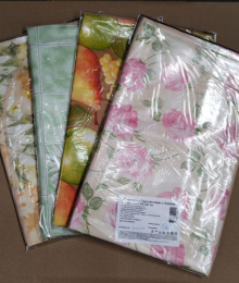 Скатерть ПВХ на нетканой основе с бейкой прямоугольная 135х180 Перспектива, в ассортименте Колорит