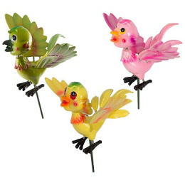 Фигурка садовая пластиковая на металл. стежне 60см Петушок, 3 цвета в ассортименте Park AR2837-4/000111