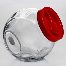 Банка стеклянная с пластиковой крышкой Bella 2,0л красная крышка, без упаковки Pasabahce Бор 80002SL