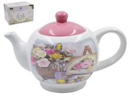 Чайник заварочный керамический (доломит)  950мл Акварель, в п/у Lavenir HC700-P01