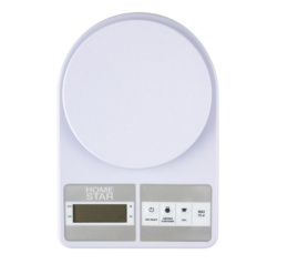 Весы кухонные электронные до 10кг HS-3012, пластиковые, белый HomeStar 104931