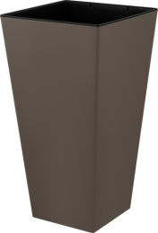 Горшок для цветов пластиковый London Cube со вставкой 34л 30х30см, французский платан InGreen IG780411105