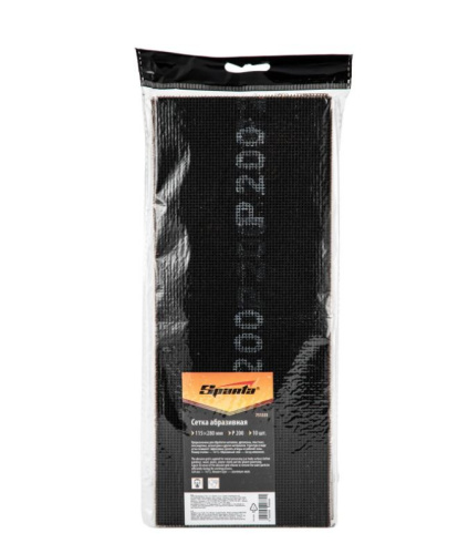 Сетка абразивная набор 10шт. зернистость P200 115х280мм Sparta 751335
