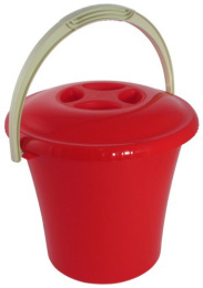 Ведро пластиковое 10л с крышкой Либерти, цвета в ассортименте Martika С604К