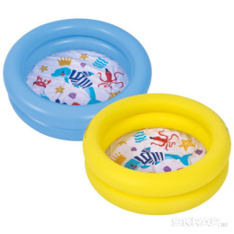 Бассейн надувной детский  46л 76х20см Морские животные, из двух колец, заплатка для ремонта, в ассортименте, от 1-3 лет Sunclub 57157/104192