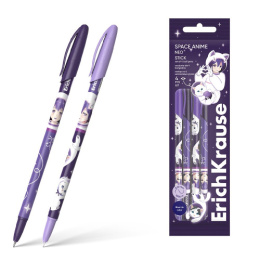 Ручка шариковая ErichKrause Neo Stick Space Anime Super Glide Technology, синий 0,7мм 61015