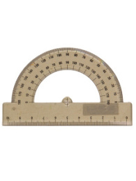 Транспортир 180 10см пластиковый, прозрачный тонированный ТР-6017