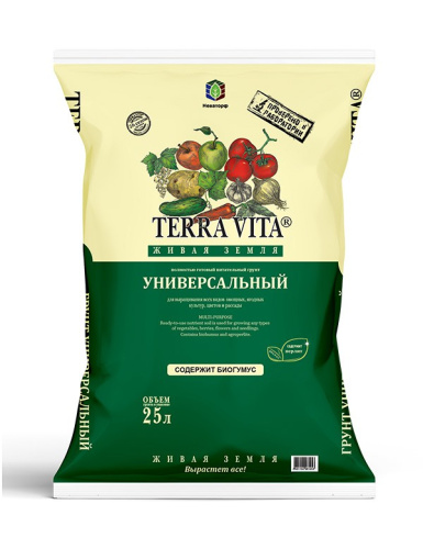 Грунт универсальный  25л Живая Земля Terra Vita