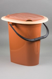 Ведро-туалет пластиковое 16л цвета в ассортименте Ар-Пласт 01006