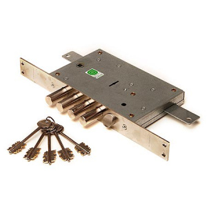 Замок врезной Гардиан-2112Т длинный ключ Гардиан 25044