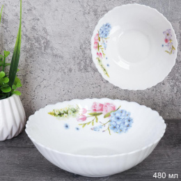 Салатник стеклокерамический 155мм/480мл Гортензия White Lily TW-60 (7365)/740178