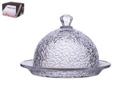 Блюдо для торта стеклянное с крышкой 200мм, h-130мм, в п/у Коралл 9096