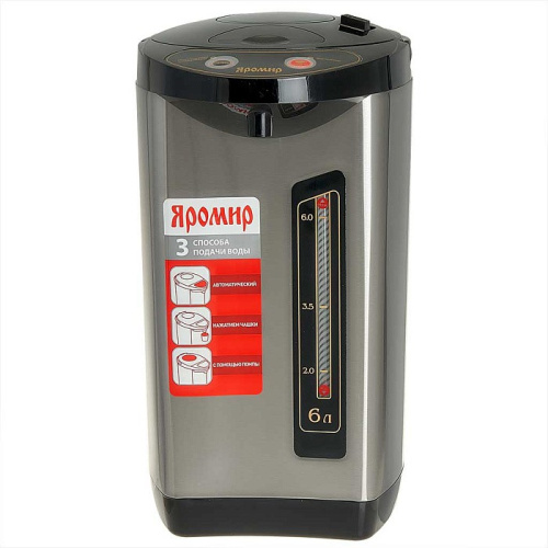 Термопот 6,0л,  750Вт, нержавеющая сталь Яромир ЯР-1900