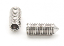 Винт  4х6 установочный остр.конец внутр.шест A2 нерж. DIN914 914-4-6