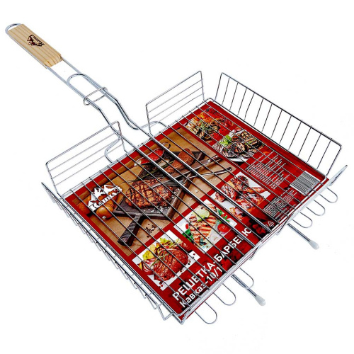 Решетка для барбекю хромированная 30х23см Кавказ-10/1