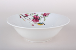 Салатник фарфоровый 180мм/550мл Магнолия Коралл ZX2311-7B