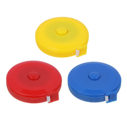 Сантиметр портновский 1,5м, пластик, ПВХ, в рулетке, цвета в ассортименте 308-593