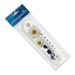 Термометр комнатный пластиковый Цветок в пакете Первый термометровый завод П-1